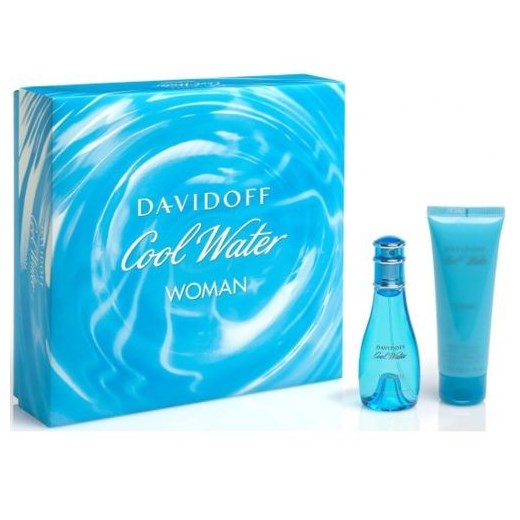 Davidoff Cool Water W Zestaw perfum Edt 50ml + 75ml Balsam e-glamour turkusowy balsamy
