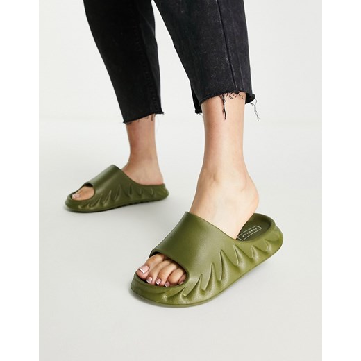 Topshop – Pye – Klapki w kolorze khaki-Zielony Topshop 37 Asos Poland