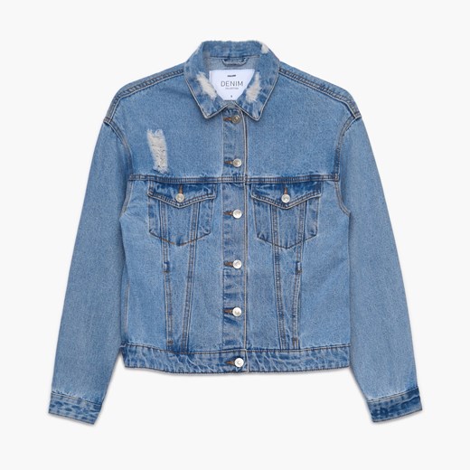Cropp - Jeansowa kurtka Mickey Mouse - Niebieski Cropp M wyprzedaż Cropp