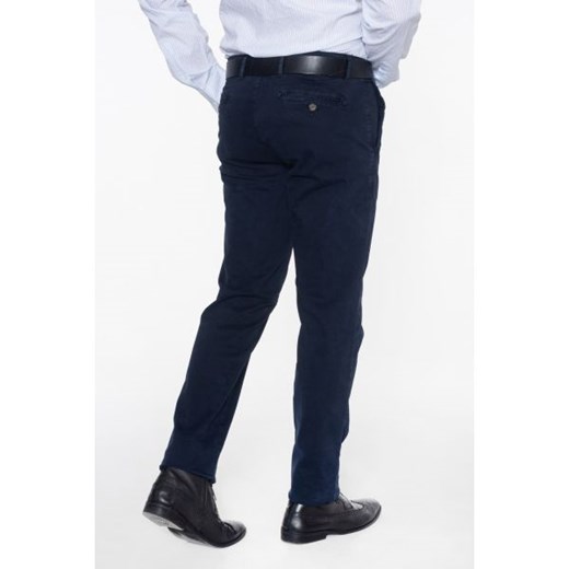 Męskie spodnie chino w kolorze niebieskim Bgt Station 50 Italian Collection promocyjna cena