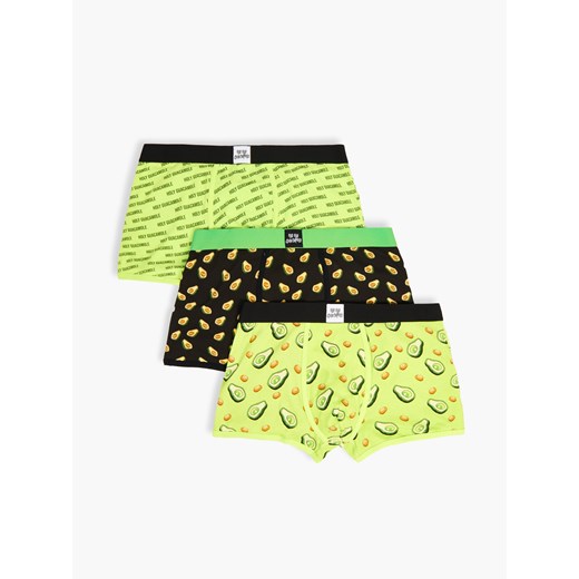 Cropp - Bokserki w awokado 3 pack - Zielony Cropp L Cropp