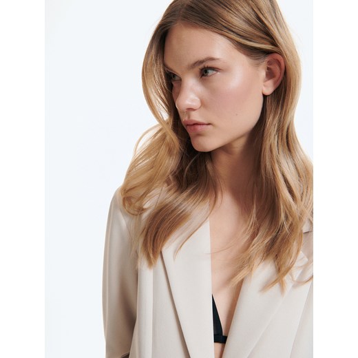 Reserved - Gładka marynarka - Beżowy Reserved S Reserved