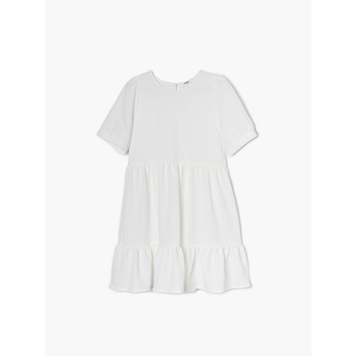 Cropp - Biała sukienka babydoll - Biały Cropp S Cropp