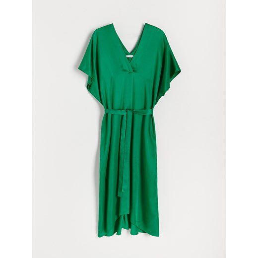 Reserved - Wiskozowa sukienka - Zielony Reserved L Reserved