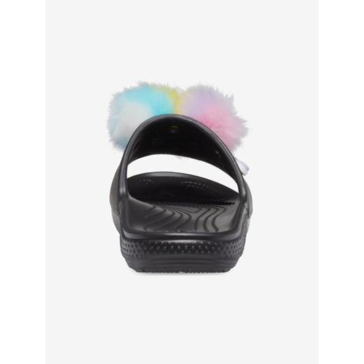 Crocs Fur Sure Slide Kapcie Czarny Crocs 39-40 wyprzedaż BIBLOO