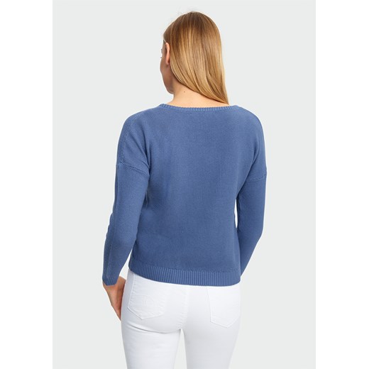 Sweter klasyczny niebieski Greenpoint 36 Happy Face