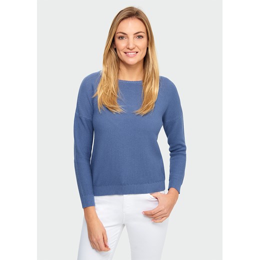 Sweter klasyczny niebieski Greenpoint 44 Happy Face