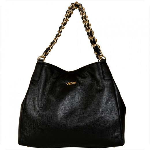 Vezze duża skórzana torba shopper bag czarna ze sklepu melon.pl w kategorii Torby Shopper bag - zdjęcie 133231962