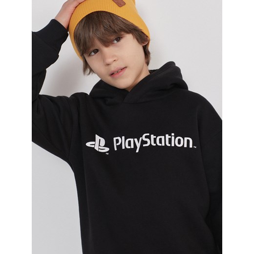Reserved - Bluza z kapturem Play Station - Czarny Reserved 158 Reserved okazja
