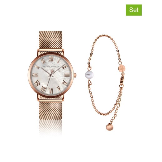 2-częściowy zestaw - zegarek, bransoletka Amelia Parker onesize wyprzedaż Limango Polska