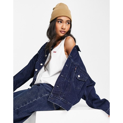 Levi's – New Heritage – Czarna kurtka jeansowa typu trucker-Black S okazyjna cena Asos Poland