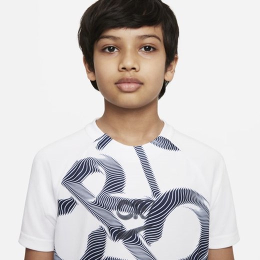 Koszulka piłkarska z krótkim rękawem dla dużych dzieci Nike Dri-FIT CR7 - Biel Nike M Nike poland