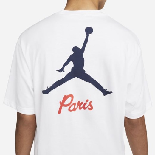 T-shirt męski z logo Jordan x Paris Saint-Germain - Biel Jordan M Nike poland