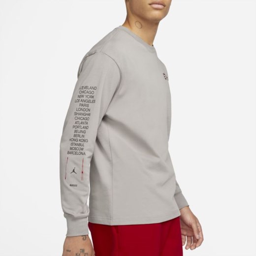 Męski T-shirt z długim rękawem Jordan Flight Heritage '85 - Szary Jordan 2XL Nike poland okazja