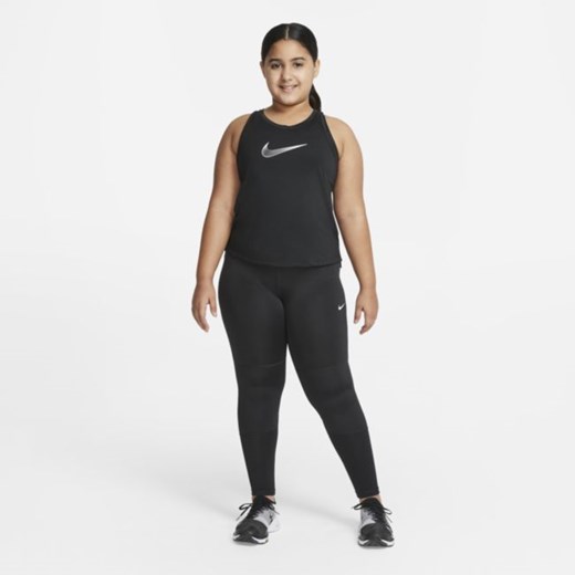 Legginsy dla dużych dzieci (dziewcząt) Nike Pro (szersze rozmiary) - Czerń Nike M+ Nike poland