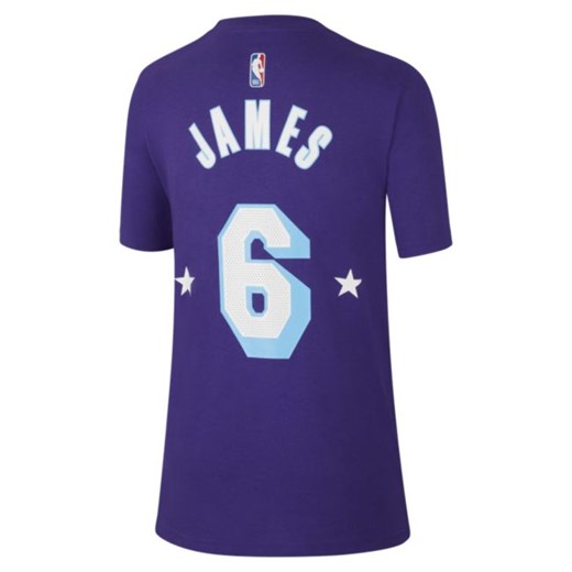 T-shirt dla dużych dzieci Los Angeles Lakers Essential Nike NBA - Fiolet Nike S Nike poland
