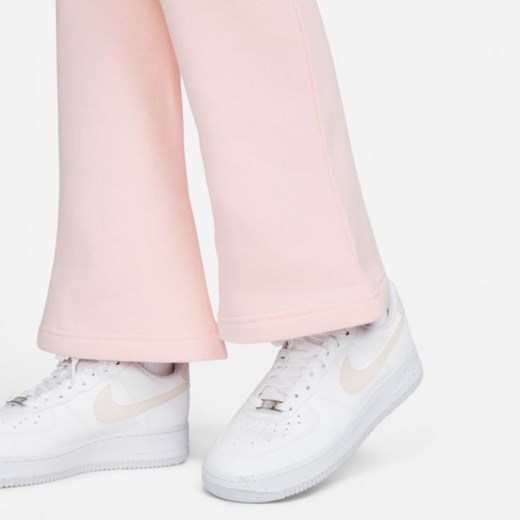 Rozszerzane spodnie damskie z dzianiny Nike Sportswear - Różowy Nike S Nike poland