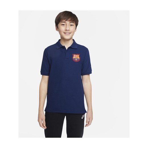 Piłkarska koszulka polo z krótkim rękawem dla dużych dzieci FC Barcelona - Nike XS Nike poland