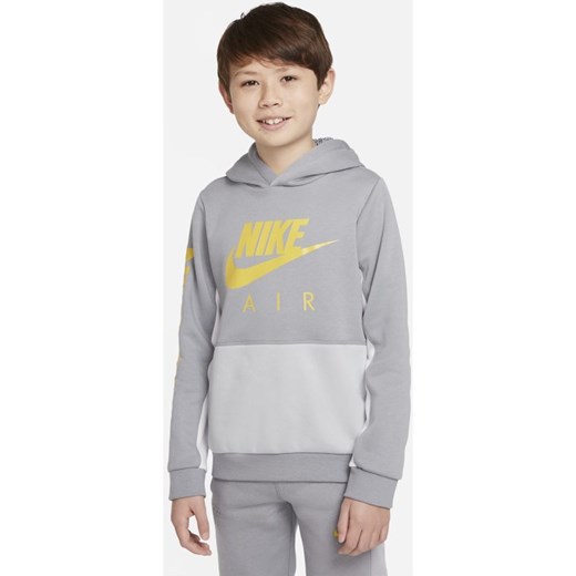 Bluza z kapturem dla dużych dzieci (chłopców) Nike Air - Szary Nike M promocja Nike poland