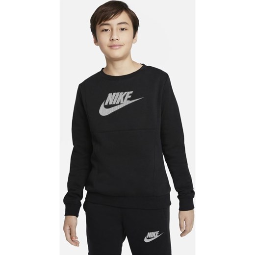 Bluza z dzianiny dla dużych dzieci (chłopców) Nike Sportswear - Czerń Nike M Nike poland