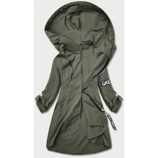 KURTKA/NARZUTKA Z ASYMETRYCZNYM DOŁEM KHAKI (B9799-11) Goodlookin.pl S (36) goodlookin.pl