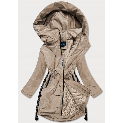 LEKKA PARKA Z OZDOBNYMI LAMPASAMI BEŻOWA (HS-1856) Goodlookin.pl XXL (44) goodlookin.pl