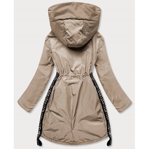 LEKKA PARKA Z OZDOBNYMI LAMPASAMI BEŻOWA (HS-1856) Goodlookin.pl L (40) goodlookin.pl