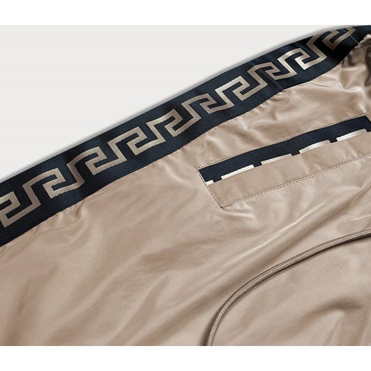 LEKKA PARKA Z OZDOBNYMI LAMPASAMI BEŻOWA (HS-1856) Goodlookin.pl M (38) goodlookin.pl