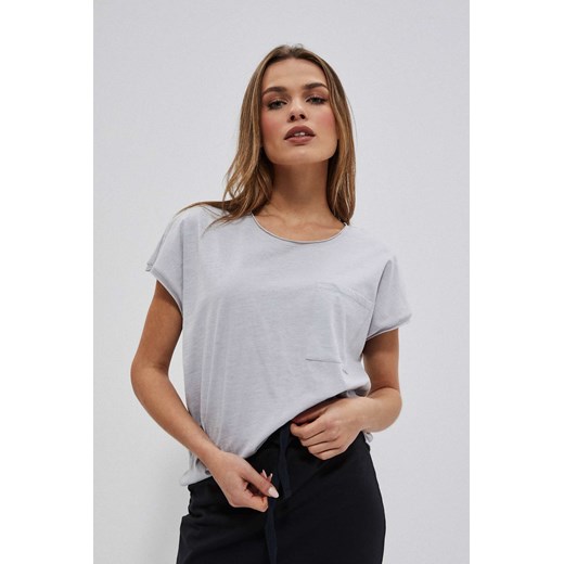 Bawełniany t-shirt z kieszonką S Moodo.pl