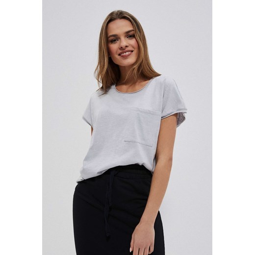Bawełniany t-shirt z kieszonką XL Moodo.pl