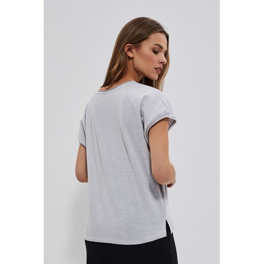 Bawełniany t-shirt z kieszonką XS Moodo.pl