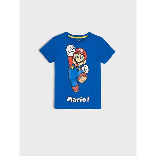 Sinsay - Koszulka Super Mario - Niebieski Sinsay 122 Sinsay