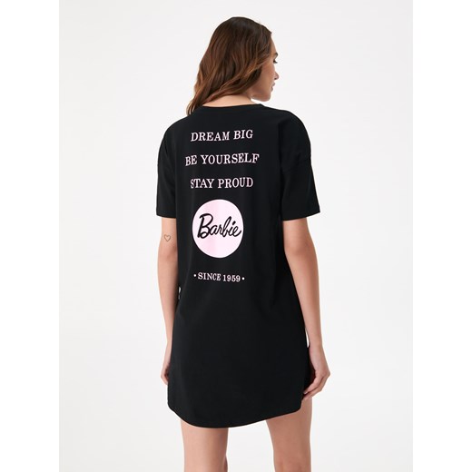 Sinsay - Koszula nocna Barbie - Czarny Sinsay XS Sinsay