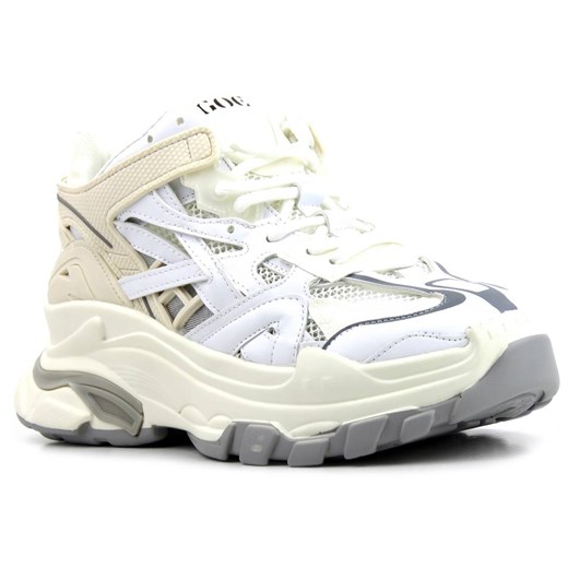 Sneakersy, buty sportowe damskie GOE JJ2N4089, białe ze sklepu ulubioneobuwie w kategorii Buty sportowe damskie - zdjęcie 133426721
