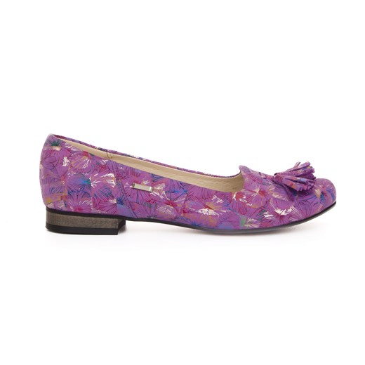 klasyczne baleriny z frędzlami - skóra naturalna - model 009 – kolor fioletowe Zapato 37 zapato.com.pl