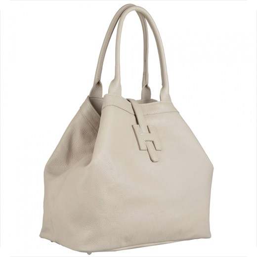 Torba shopper pojemna skórzana xl jasny beż ze sklepu melon.pl w kategorii Torby Shopper bag - zdjęcie 133496603