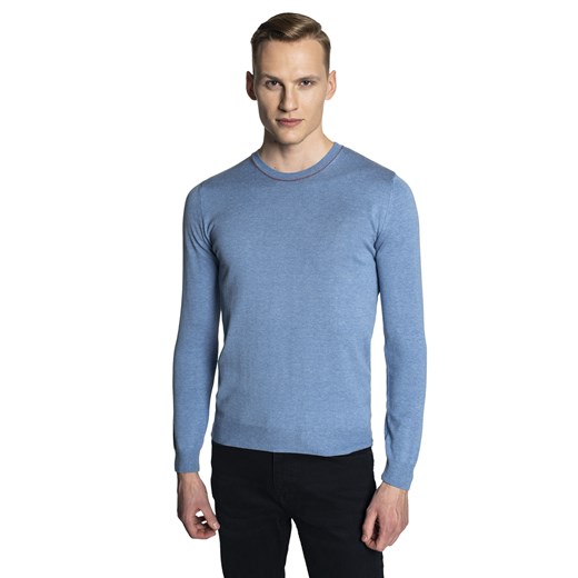 Niebieski sweter z bawełną Recman Marsom PM Recman XL Eye For Fashion