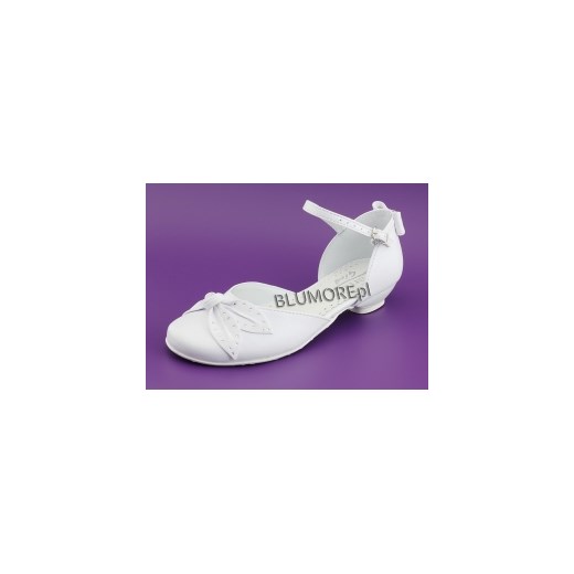 Wytworne buty na komunię dla dziewczynki 27 - 38 blumore-pl bialy elegancki