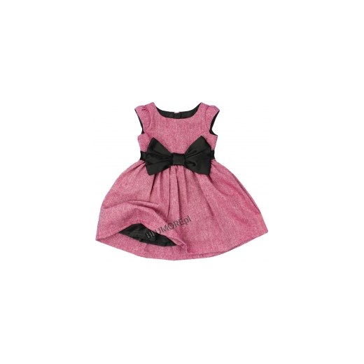 Sukienka z piękną kokardą 74 - 140 Ksenia blumore-pl rozowy jednoplaczaste