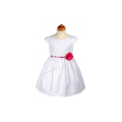 Wyjątkowa biała sukienka drobne groszki 74 - 152 Aristella blumore-pl bialy dziecięce
