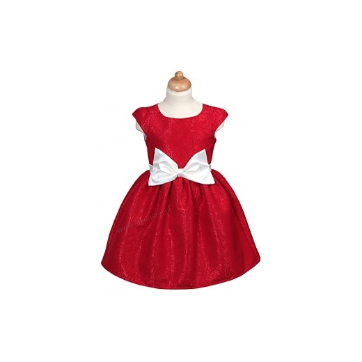 Piękna czerwona sukienka z kokardą 74 - 152 Elodi blumore-pl czerwony dziewczęce