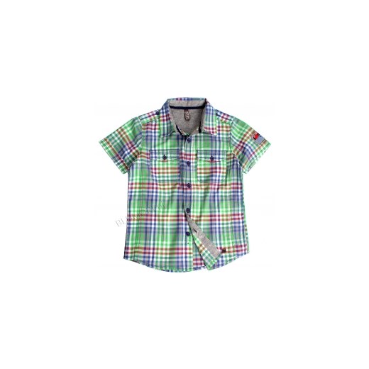 Lekka koszula chłopięca w kratkę 128 - 164 KS2 blumore-pl zielony ciekawe