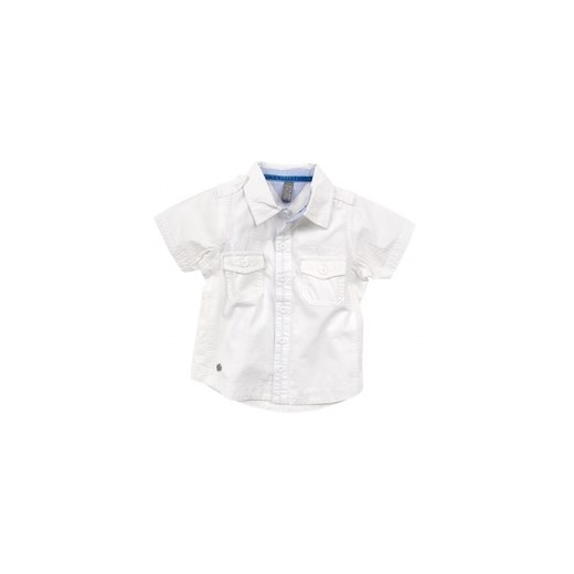 Biała koszula dla chłopca krótki rękaw 74 - 122 KS3 blumore-pl bialy ciekawe