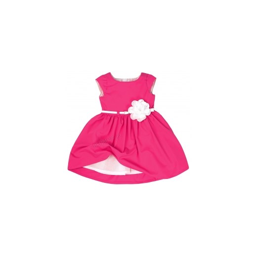 Elegancka różowa sukienka z kwiatkiem 74 - 158 Samanta blumore-pl rozowy efektowne