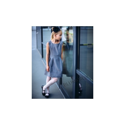 Modniarska sukienka galowa 110 - 164 Wiki szara blumore-pl niebieski dziecięce