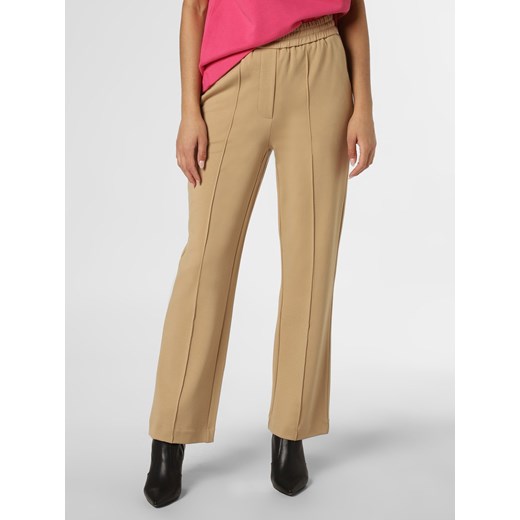 IPURI Spodnie Kobiety wiskoza beżowy jednolity ze sklepu vangraaf w kategorii Spodnie damskie - zdjęcie 133522162