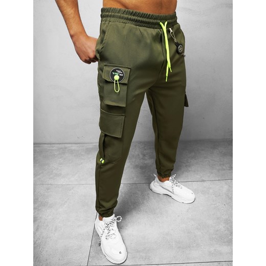 SPODNIE MĘSKIE CHINO JOGGER KHAKI OZONEE O/CP149 Ozonee L promocyjna cena ozonee.pl