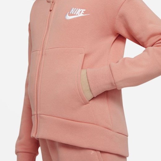 Bluza z kapturem i zamkiem na całej długości dla dużych dzieci (dziewcząt) Nike Nike L Nike poland