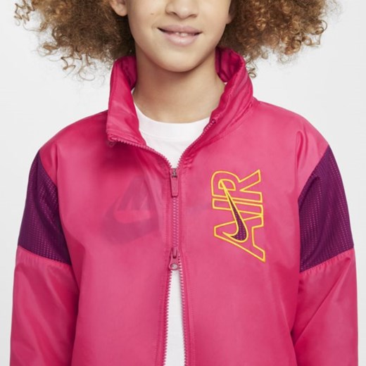 Kurtka z tkaniny z kapturem dla dużych dzieci (dziewcząt) Nike Air - Różowy Nike S Nike poland
