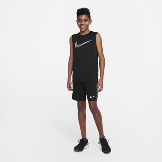 Koszulka treningowa dla dużych dzieci (chłopców) Nike Dri-FIT - Czerń Nike S Nike poland